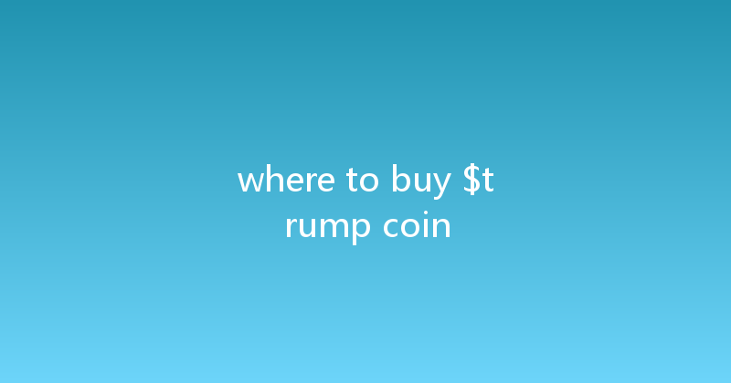 where to buy $trump coin 